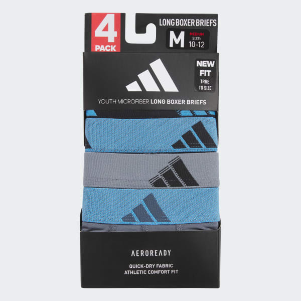 Microfiber 4-Pack Long Boxer Briefs Kids