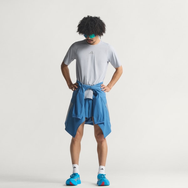 Gris Playera de Running Adizero Ekiden