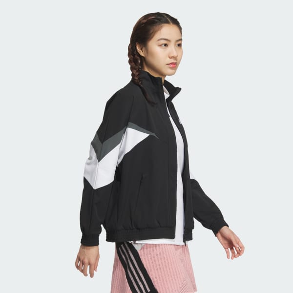 ブラック 【ゴルフ】ツイストウィーブ  アーカイブデザイン フルジップ長袖ジャケット