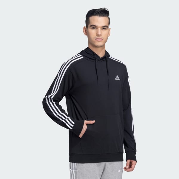 Black 3 STRIPES HOODIE 