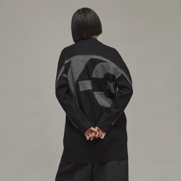 Czerń Y-3 Classic Sheer Knit Cardigan AT141