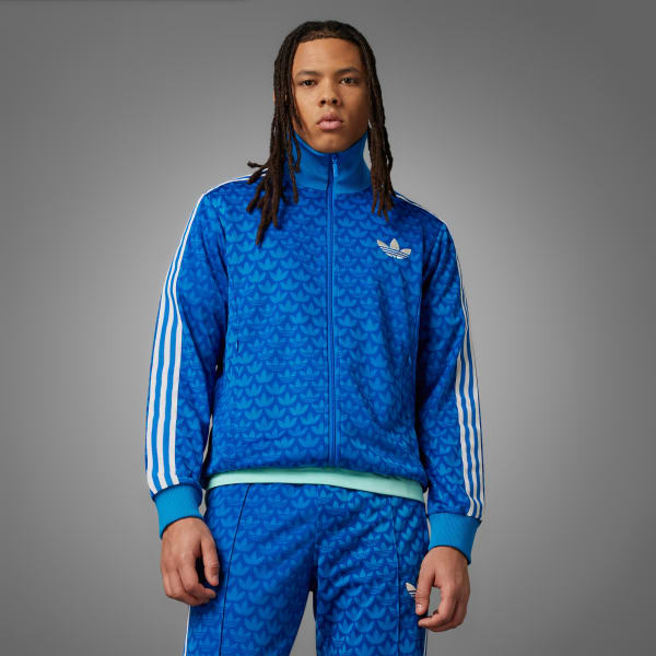 adidas Adicolor 70s Monogram Track Top - Blue | Men\'s Lifestyle | adidas US