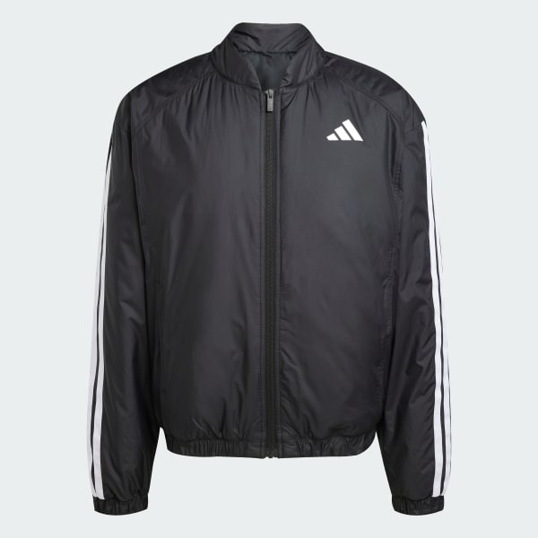 Negro Chaqueta Bómber Térmica Essentials 3 Tiras