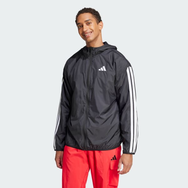 Nero Giacca a vento Essentials 3-Stripes