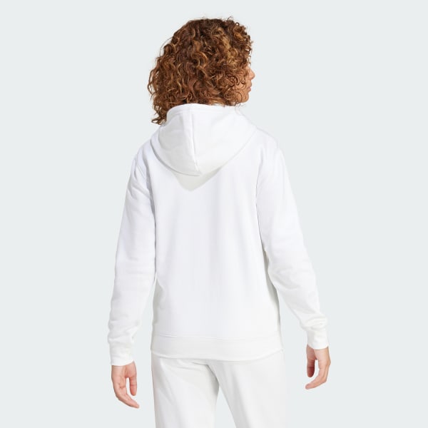 White Essentials Small Logo Feel Cozy Hoodie