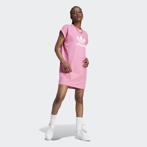 adidas Adicolor Classics Trefoil Tee Dress - Pink | adidas Canada