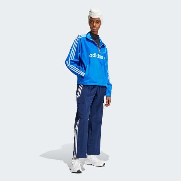 Blue Satin Windbreaker
