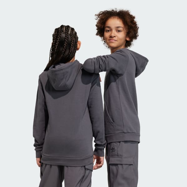 adidas Adicolor Trefoil Hoodie - Grey | Kids' Lifestyle | adidas US