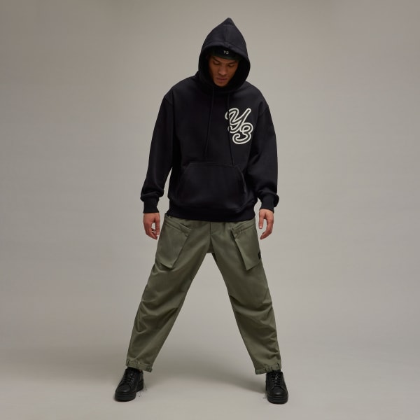 Black Y-3 Graphic Logo Hoodie