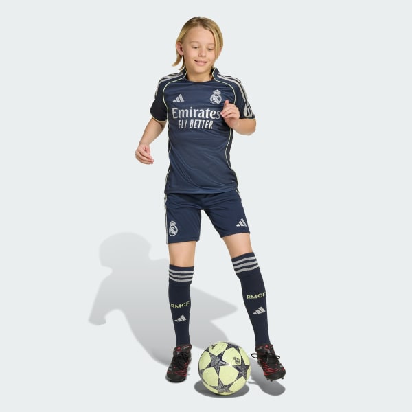 Bleu Short Extérieur Real Madrid 25/26 Enfants
