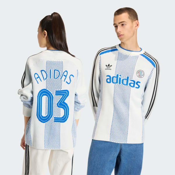 bílá MIKINA ADICOLOR BLOKECORE LONGSLEEVES LIGHT WEIGHT UNISEX