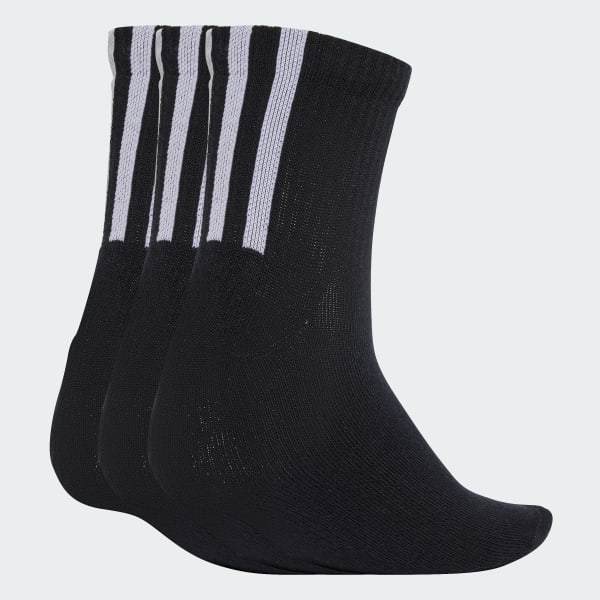 Noir Chaussettes Quarter 3 Back Stripes (3 paires)