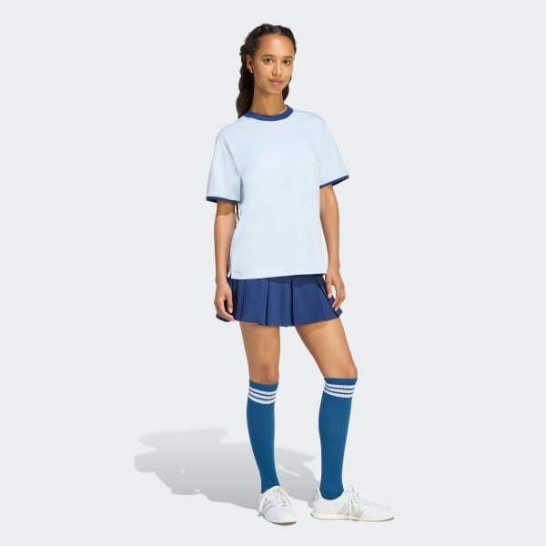 Blue Seasonal Essentials Colorpop T-Shirt with Embroidered Graphic