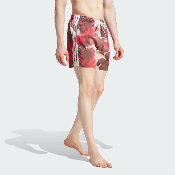 Red Tie-Dye Swim Shorts 5-Inch