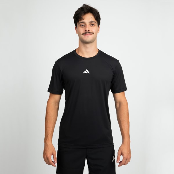 Preto CAMISETA TRAIN ESSENTIALS TRÊS LISTRAS
