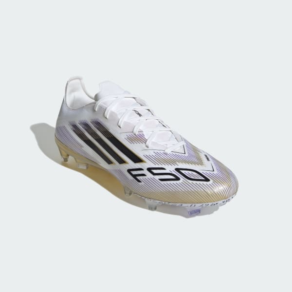 Hvit F50 Pro Firm Ground Fotballsko