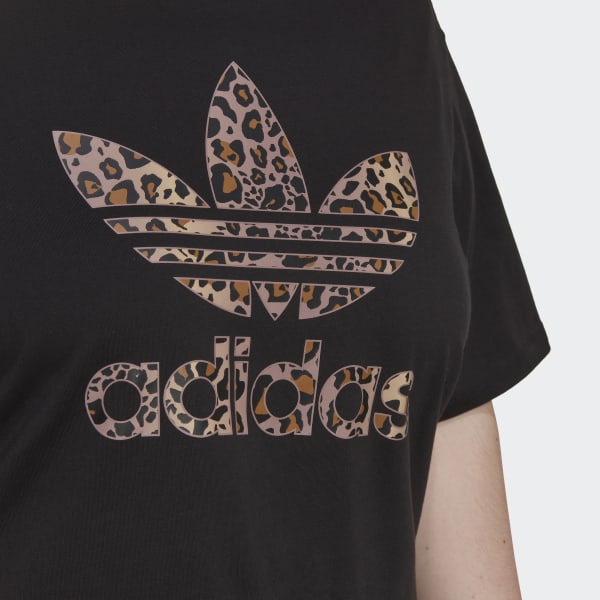 Schwarz Logo T-Shirt – Große Größen VL466