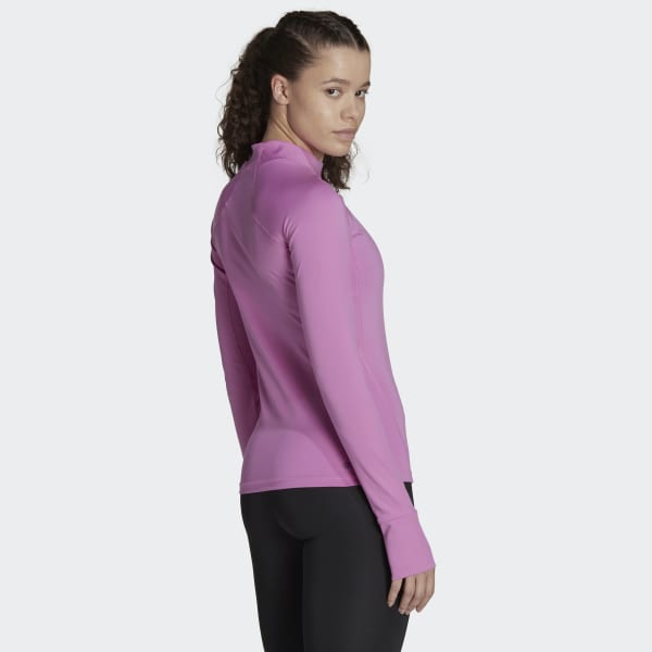 adidas Techfit AEROREADY Warm Long Sleeve Training Top - Purple | Women's  Training | adidas US