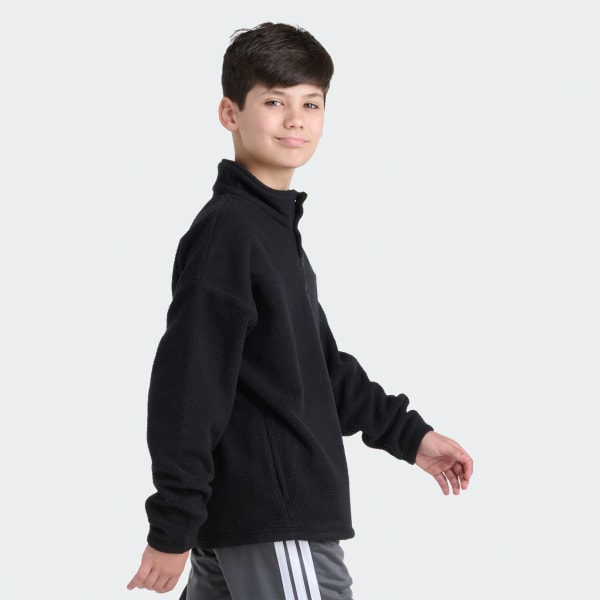 adidas Winterized Fleece Sweatshirt - Black | Free Shipping with