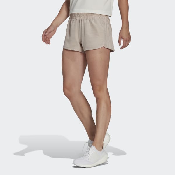 Brown Pacer 3-Stripes Woven Heather Shorts
