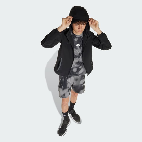 Gris playera de entrenamiento graphic allover para niños