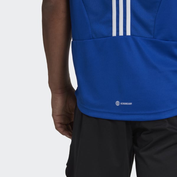 Azul Polera de Entrenamiento AEROREADY HIIT Back 3 Tiras CV076