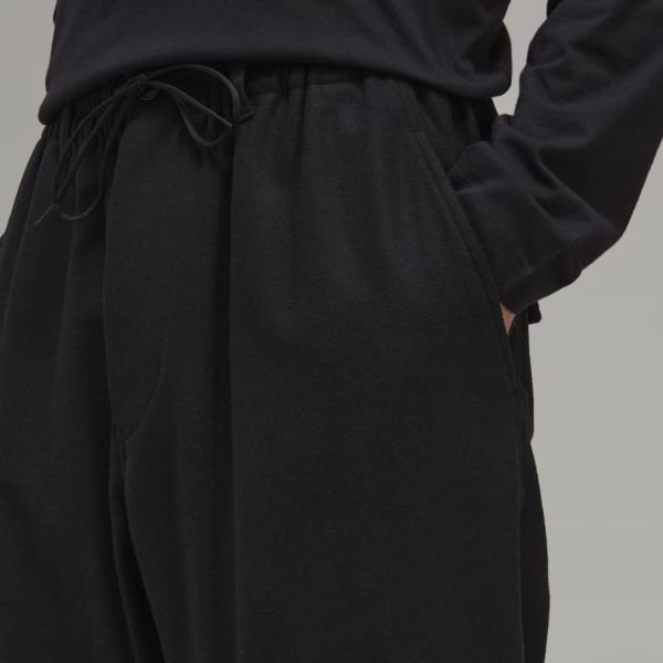 Negro Pants con Puños Ajustados Classic Wool Flannel E0487