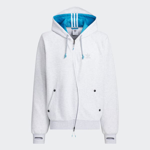 パーカー・フーディ Adidas x Ordinary People Hooded Full-Zip Light Grey Heather adidas Ordinary People Zip-Front Hoodie - Grey | adidas Malaysia