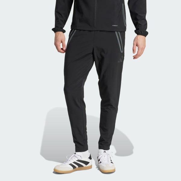 Svart Real Madrid Tiro 25 Pro Vis Tech Travel Bukse