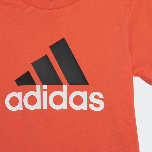 Orange adidas short set hot sale