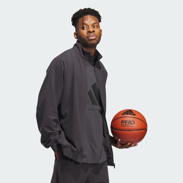 Cinza Jaqueta Basketball Brushed