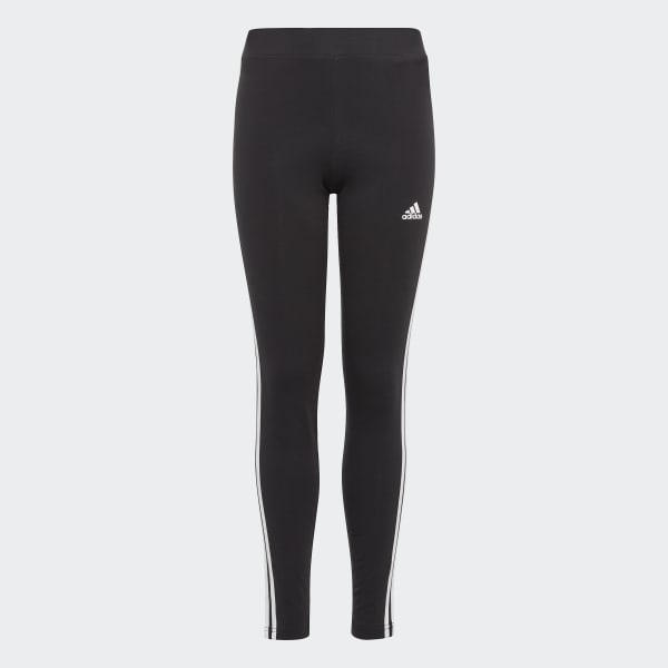 adidas Essentials 3-Stripes Cotton Leggings - Black | Free Delivery ...