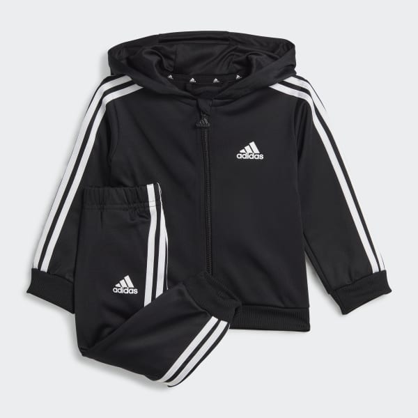 adidas Essentials Shiny Hooded Track Suit Multicolor adidas India