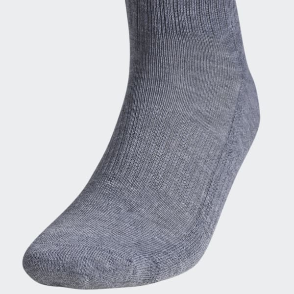 Grey Athletic Cushioned Quarter Socks 6 Pairs