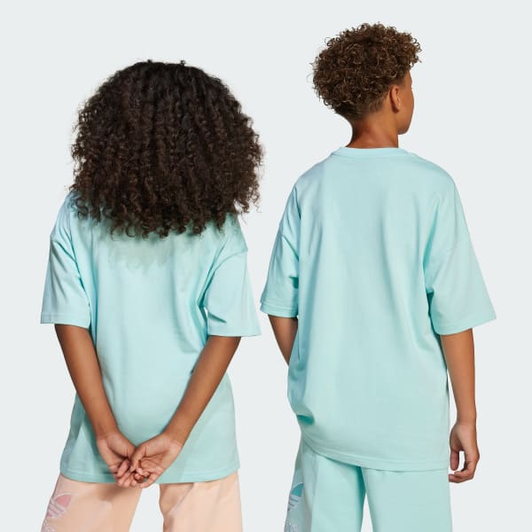 Turquoise Oversize Trefoil Tee