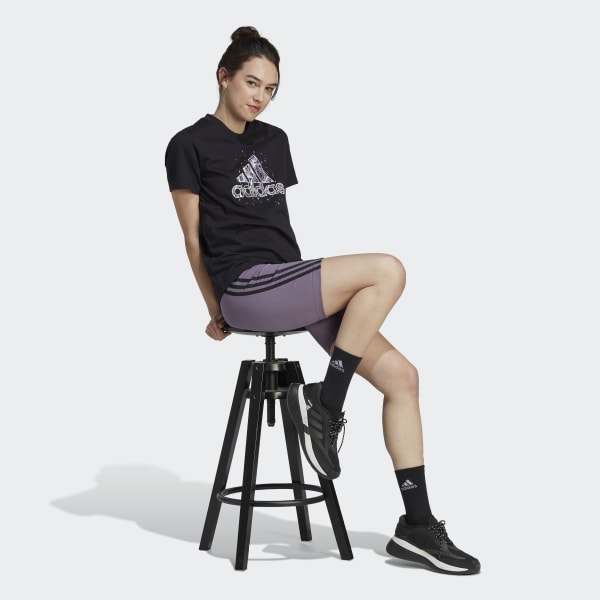 Purple Future Icons 3-Stripes Bike Shorts