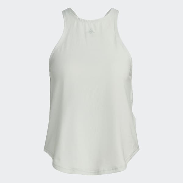 adidas Yoga Studio Crop Tank Top - Green | Women's Yoga | adidas US