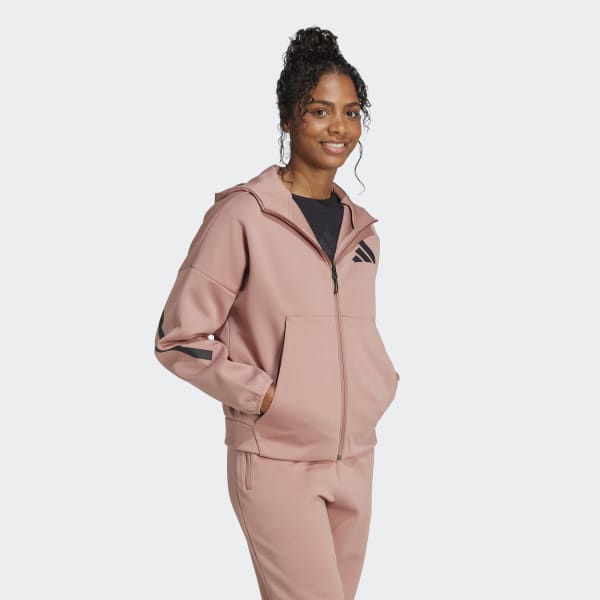 Moletom Capuz adidas Z.N.E. Full-Zip - Rosa adidas | adidas Brasil