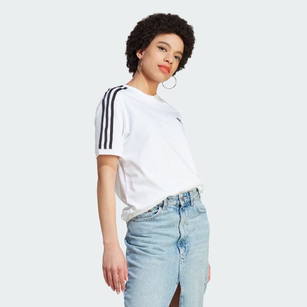 Adidas originals 3 new arrivals stripes t shirt women's