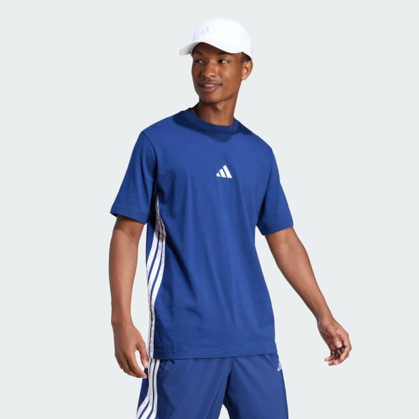 Biru Tee Single Jersey Essentials 3-Stripes