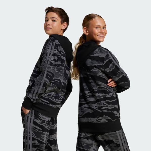 Μαύρο Seasonal Essentials Camo Full-Zip Hoodie Kids