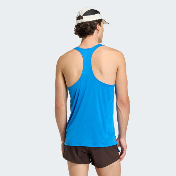 Blue Adizero Archive Running Singlet T-shirt
