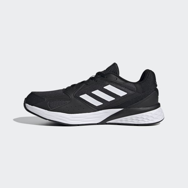 Adidas running response run trainers in black and white Clearance