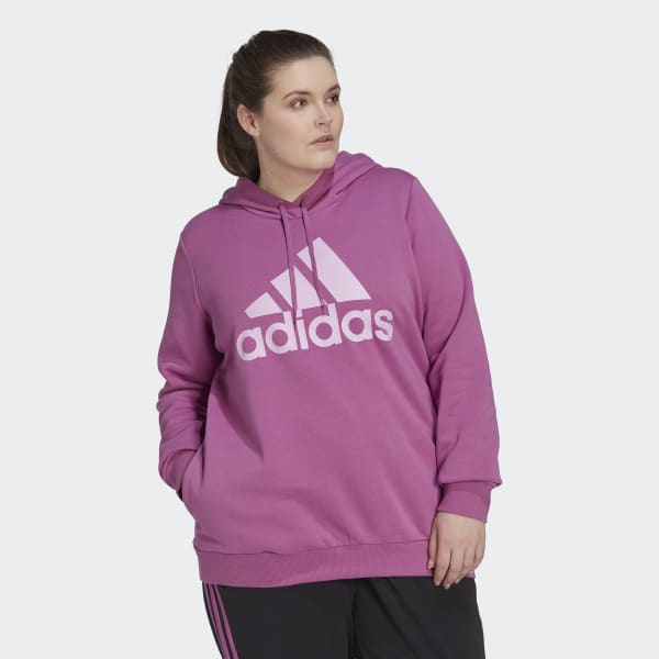 Fioletowy Essentials Logo Fleece Hoodie (Plus Size) IXV15