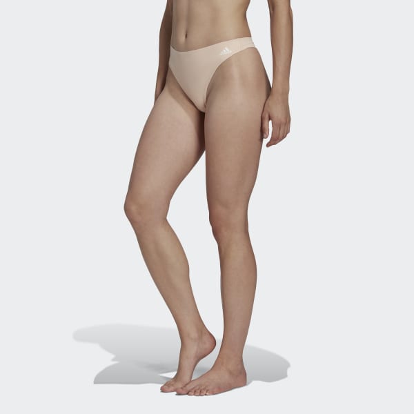 adidas Women's Micro Flex Thong Panty Underwear, Burgundy, S - Import It All