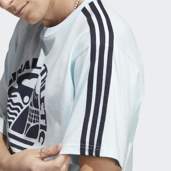 blauw Original Athletic Club 3-Stripes T-Shirt VB110