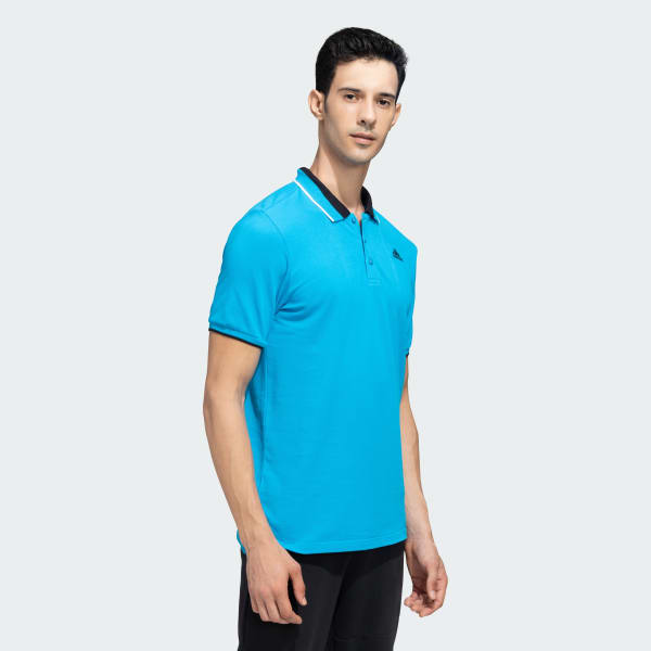 Blue ESSENTIALS CORE POLO TEE