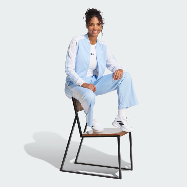 adidas Tricot 3-Stripes Fashion Track Top - Blue | Free