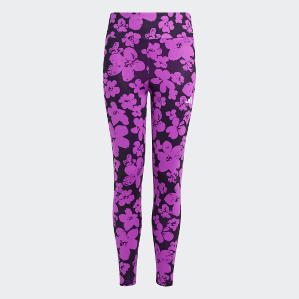 Fioletowy Legginsy Train Essentials Seasonal  Printed High Waisted 7/8 Training Kids