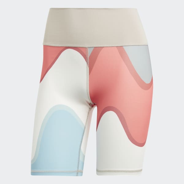 Blau adidas x Marimekko Optime Training Bike kurze Tight